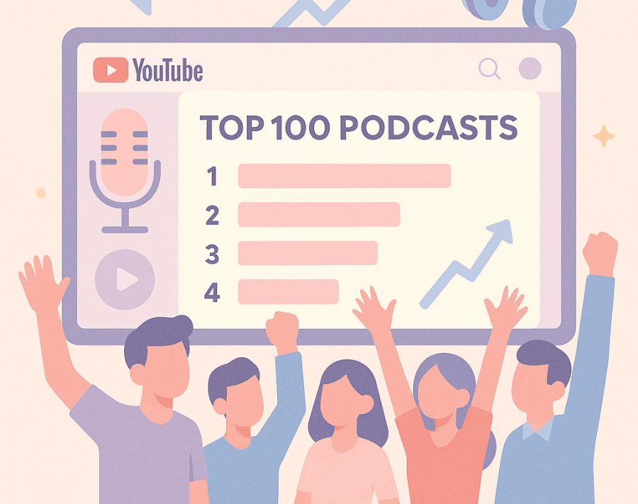 YouTube wprowadza cotygodniowy ranking podcastów
